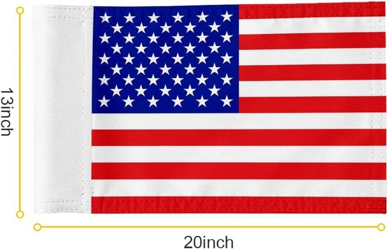 2BUT Standard Golf Flag Double Side American Golf Pin Flag Practic Putting Green Golf Flag For Backyard Garden Double-Sewn 600D Nylon Miniature Pin Flag (20"x13") - Image 2